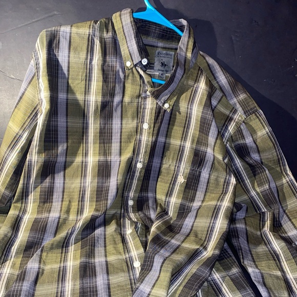 Knights Of The Round Table Casual Button Down Long Sleeve Shirt Vintage 90’s Y2K - Picture 1 of 8